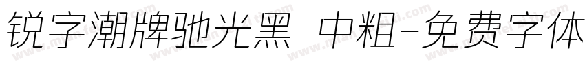 锐字潮牌驰光黑 中粗字体转换